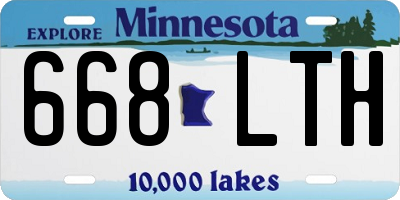 MN license plate 668LTH
