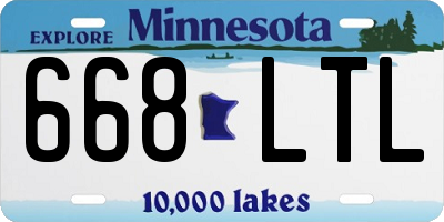 MN license plate 668LTL