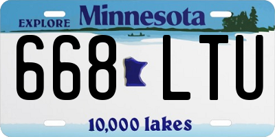 MN license plate 668LTU