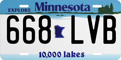 MN license plate 668LVB