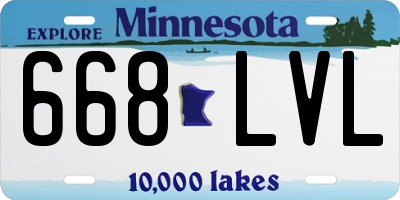 MN license plate 668LVL