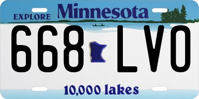 MN license plate 668LVO