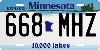 MN license plate 668MHZ