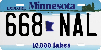 MN license plate 668NAL