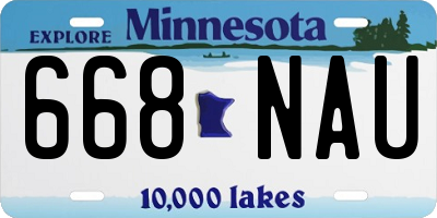 MN license plate 668NAU
