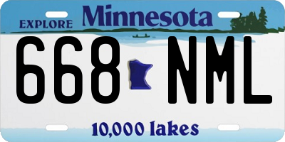 MN license plate 668NML