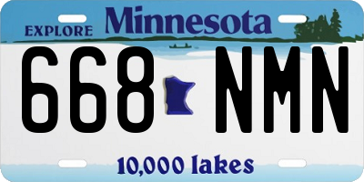 MN license plate 668NMN