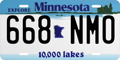MN license plate 668NMO