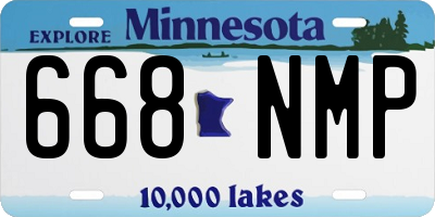 MN license plate 668NMP
