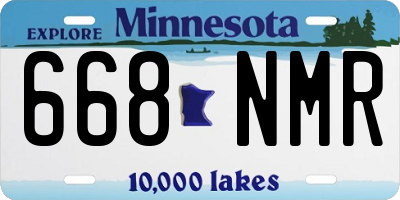 MN license plate 668NMR
