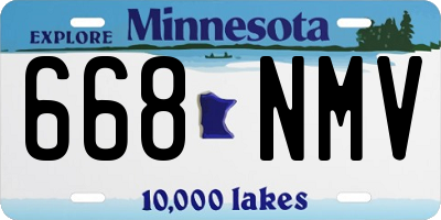 MN license plate 668NMV