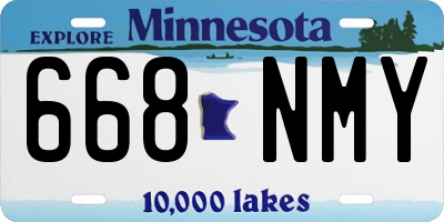 MN license plate 668NMY