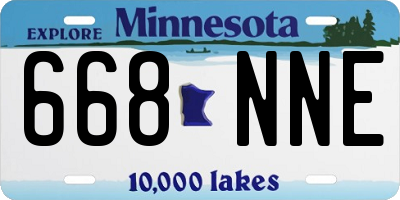 MN license plate 668NNE