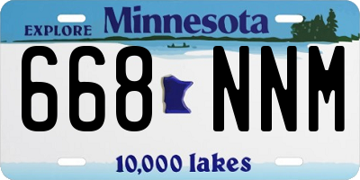 MN license plate 668NNM