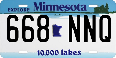 MN license plate 668NNQ