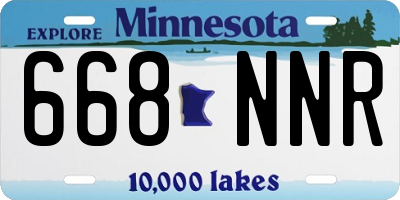 MN license plate 668NNR