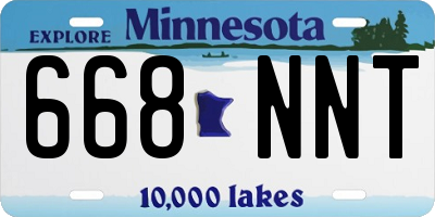 MN license plate 668NNT