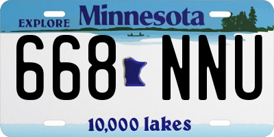 MN license plate 668NNU