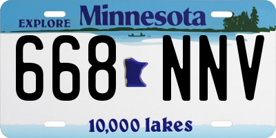 MN license plate 668NNV