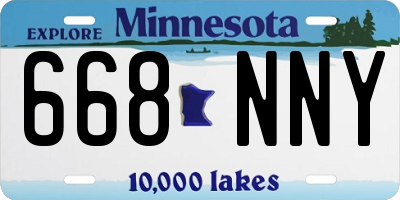 MN license plate 668NNY