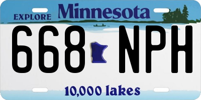 MN license plate 668NPH