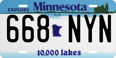 MN license plate 668NYN