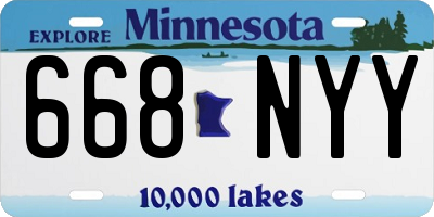MN license plate 668NYY