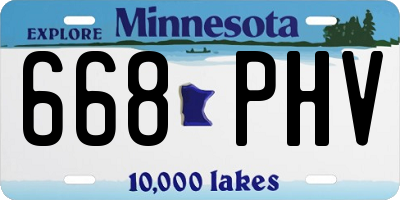MN license plate 668PHV
