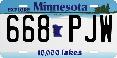 MN license plate 668PJW