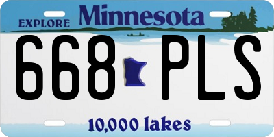 MN license plate 668PLS