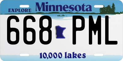 MN license plate 668PML