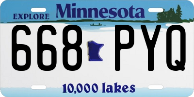 MN license plate 668PYQ