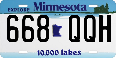 MN license plate 668QQH