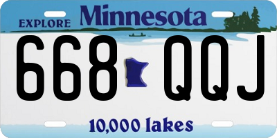 MN license plate 668QQJ
