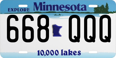 MN license plate 668QQQ