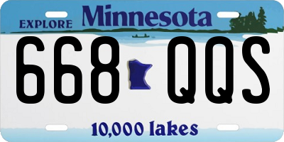 MN license plate 668QQS