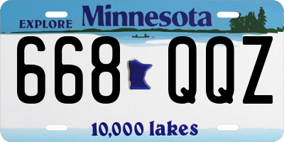 MN license plate 668QQZ