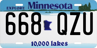 MN license plate 668QZU