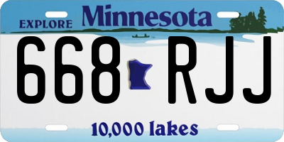 MN license plate 668RJJ