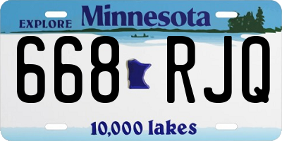 MN license plate 668RJQ
