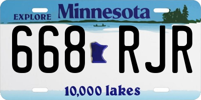 MN license plate 668RJR