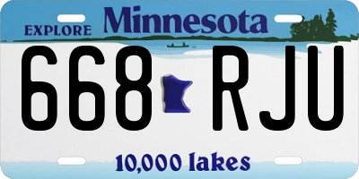 MN license plate 668RJU