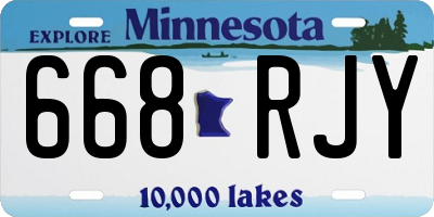 MN license plate 668RJY