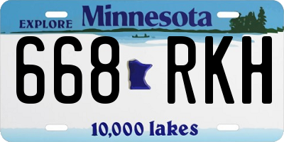MN license plate 668RKH