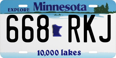 MN license plate 668RKJ