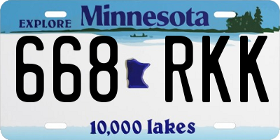 MN license plate 668RKK