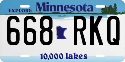 MN license plate 668RKQ