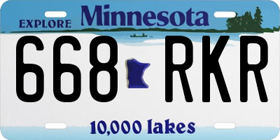 MN license plate 668RKR