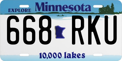 MN license plate 668RKU