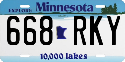 MN license plate 668RKY